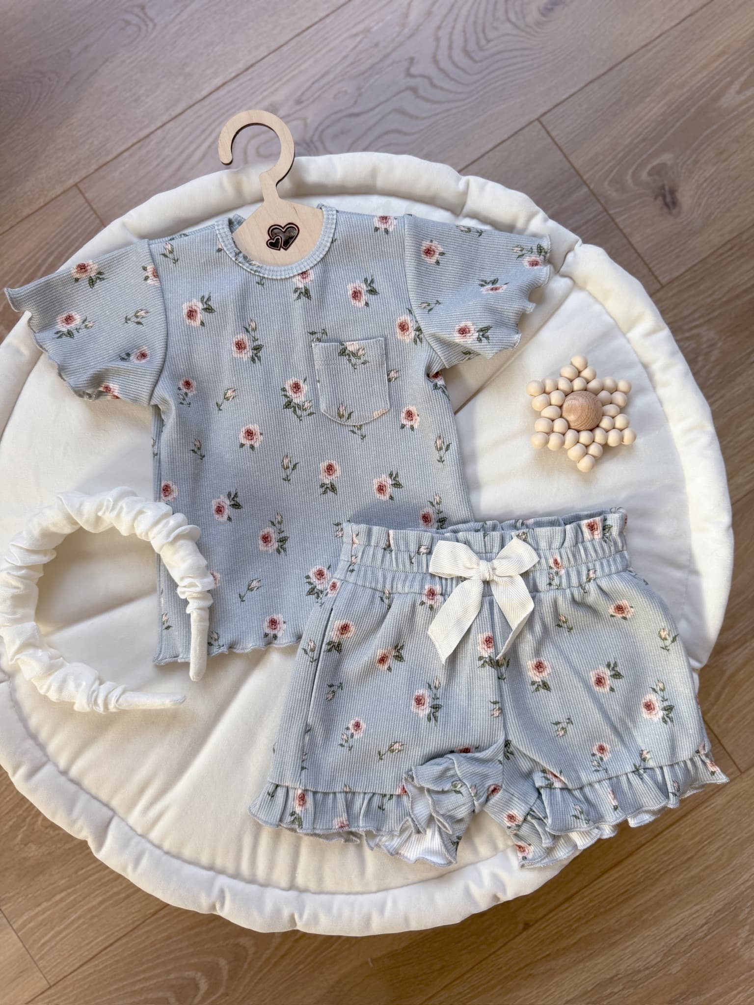 Komplet letni ROSES baby blue
