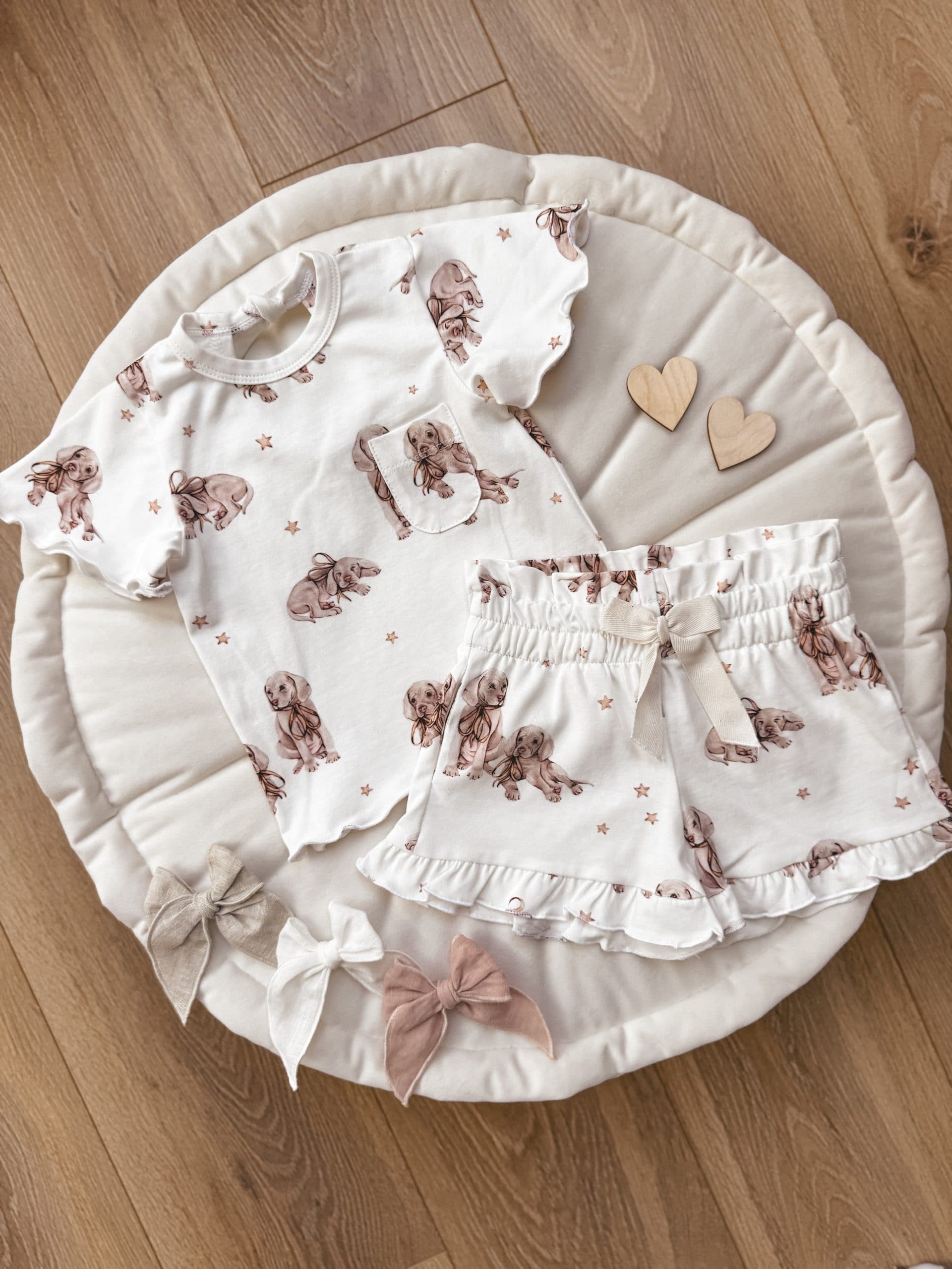 Komplet letni Puppies cream