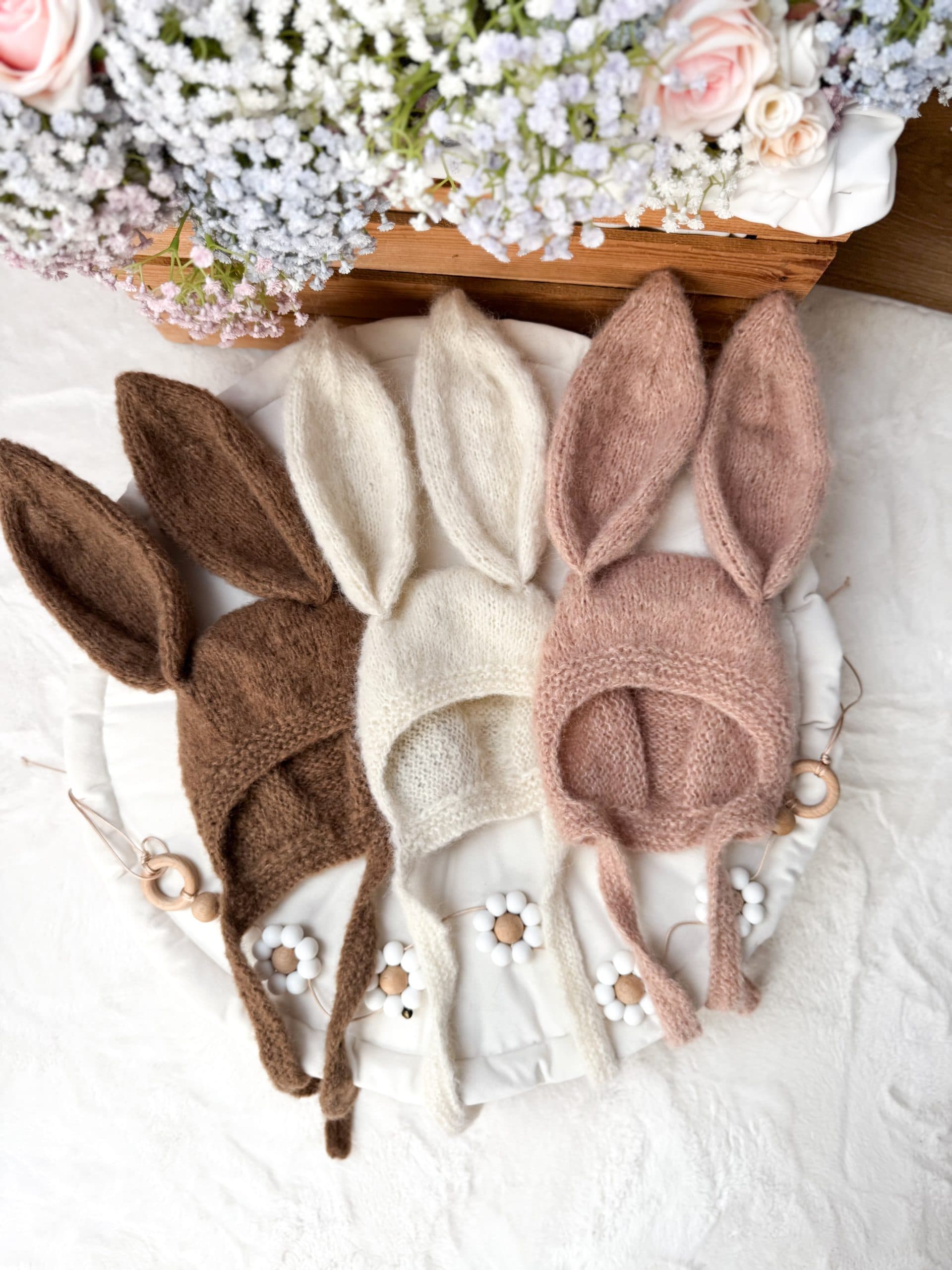 BUNNY królik szerokie uszka bonetka