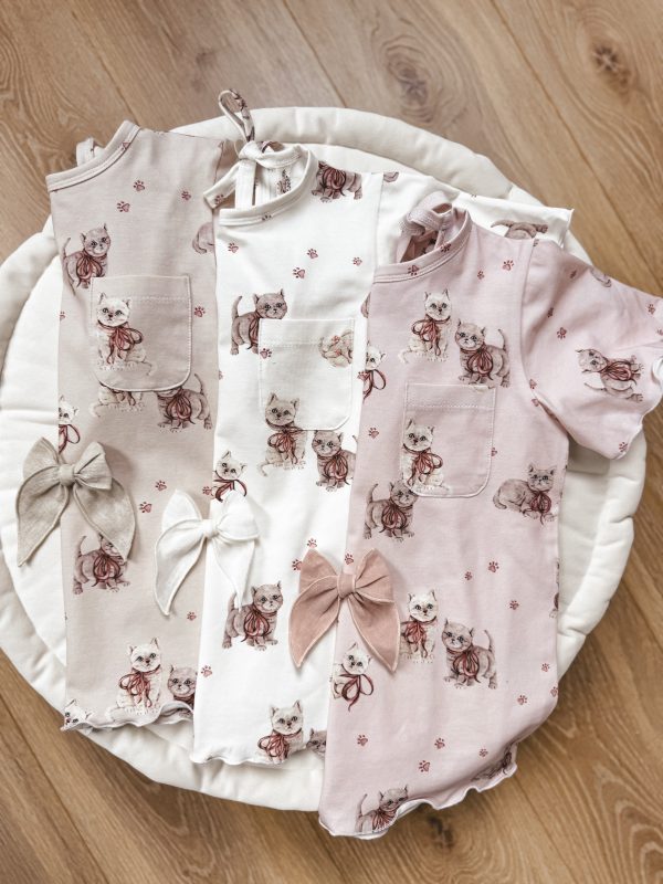Komplet letni Kittens powder pink