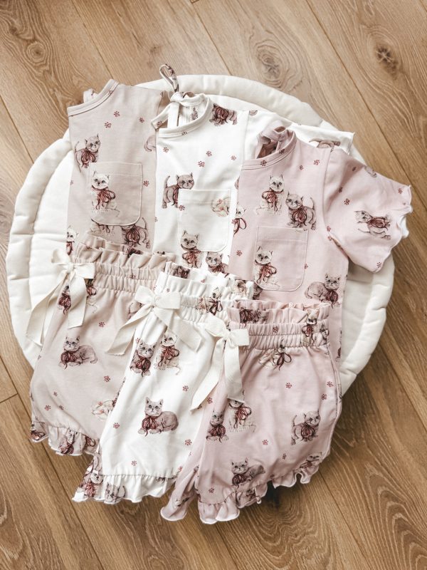 Komplet letni Kittens powder pink