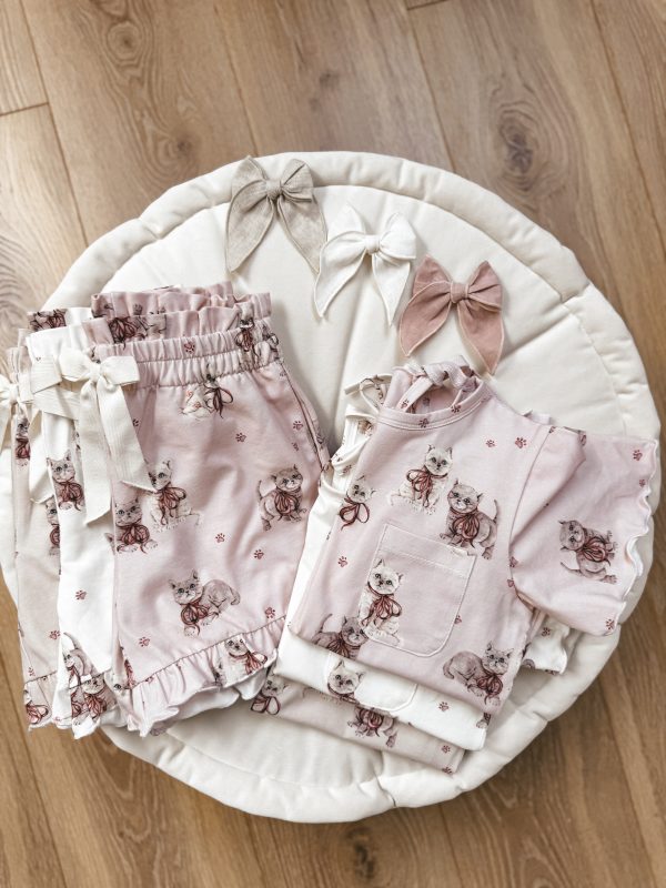 Komplet letni Kittens powder pink