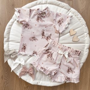 Komplet letni Puppies powder pink