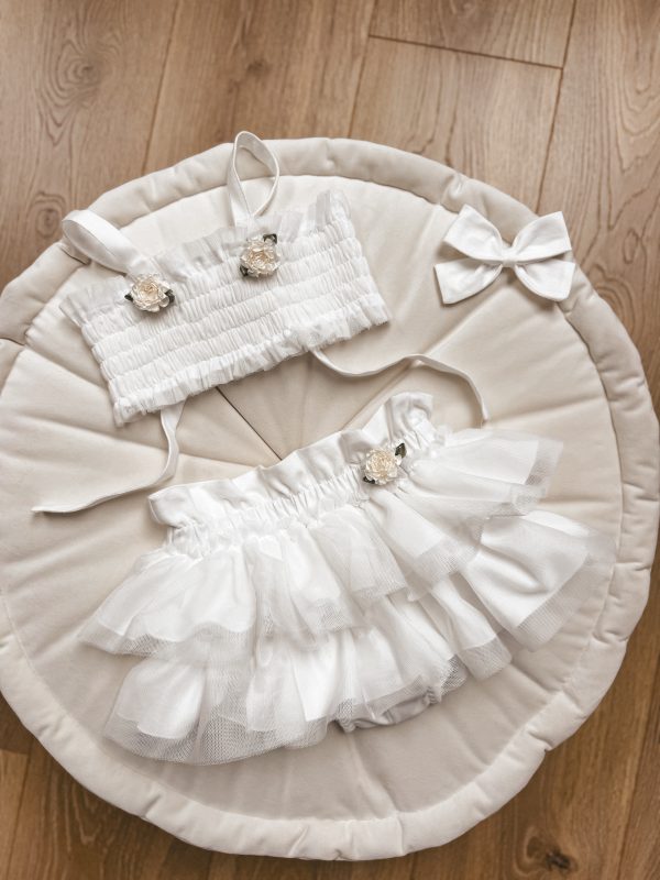 Opalacz bloomers spódniczka i top z tiulem