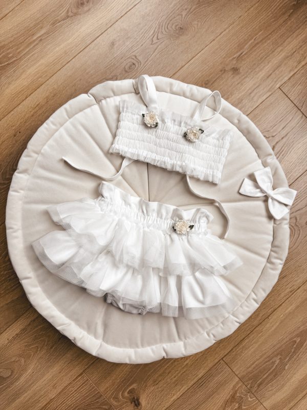 Opalacz bloomers spódniczka i top z tiulem