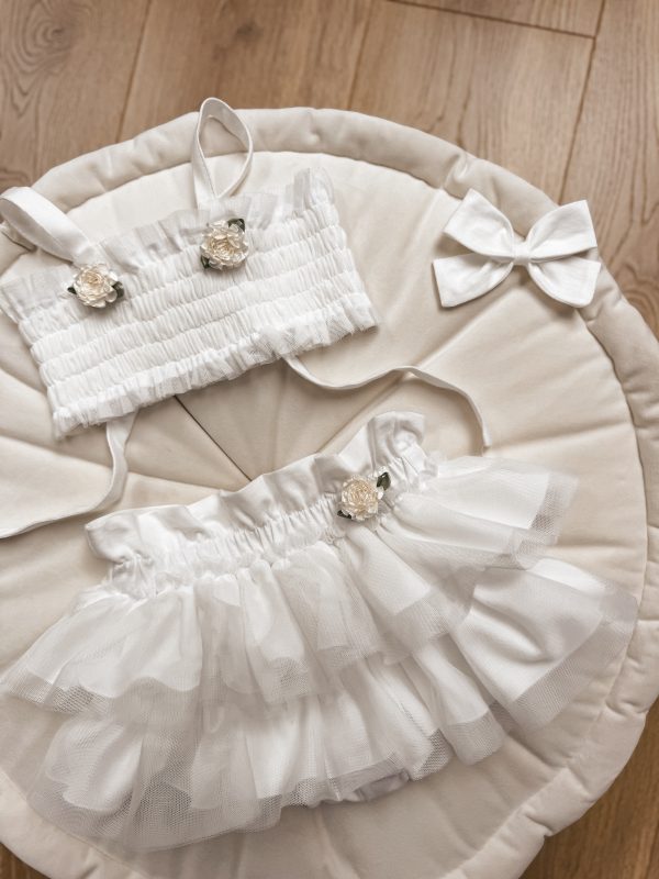 Opalacz bloomers spódniczka i top z tiulem