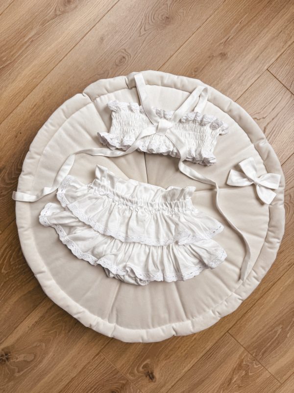 Opalacz bloomers spódniczka i top z koronką