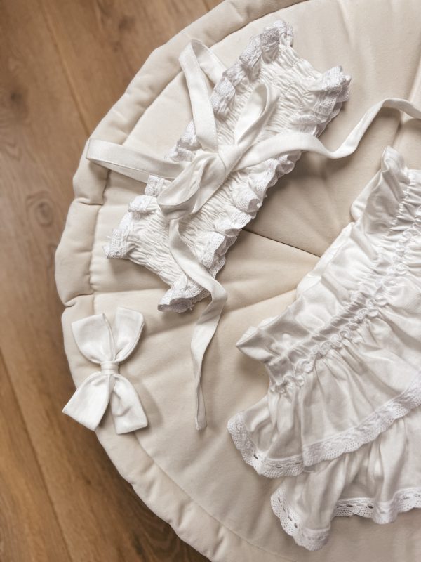 Opalacz bloomers spódniczka i top z koronką