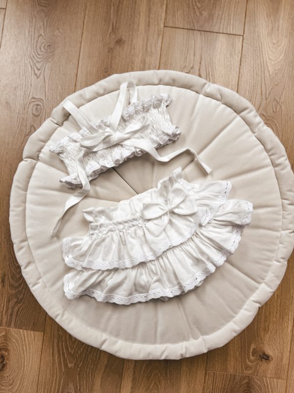 Opalacz bloomers spódniczka i top z koronką