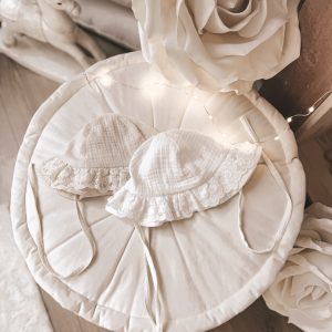 Kapelusz letni muślinowy Soft Milk lub White Cream