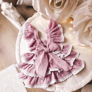 Rampers premium Rose Wrzos muślinowy